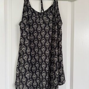 Black and Cream Damask Print Cami